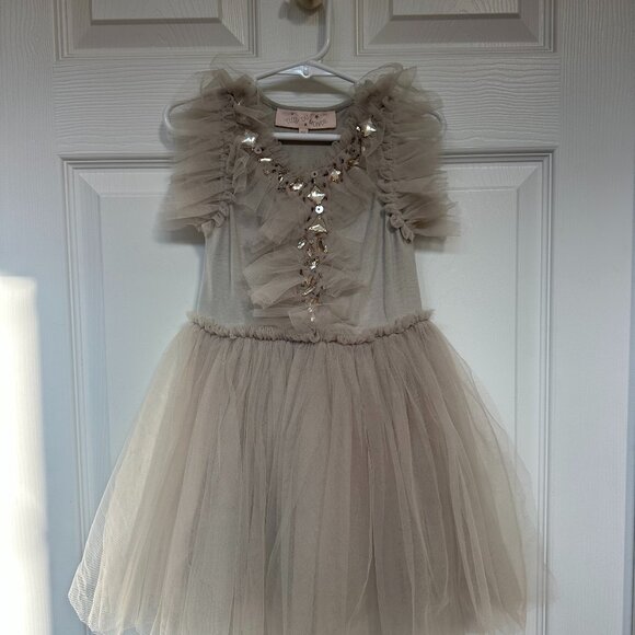 silver tutu dress Silver Toddler Prom Dress with detachable train butterflies, Gray Lace Baby Girl Pageant Outfit